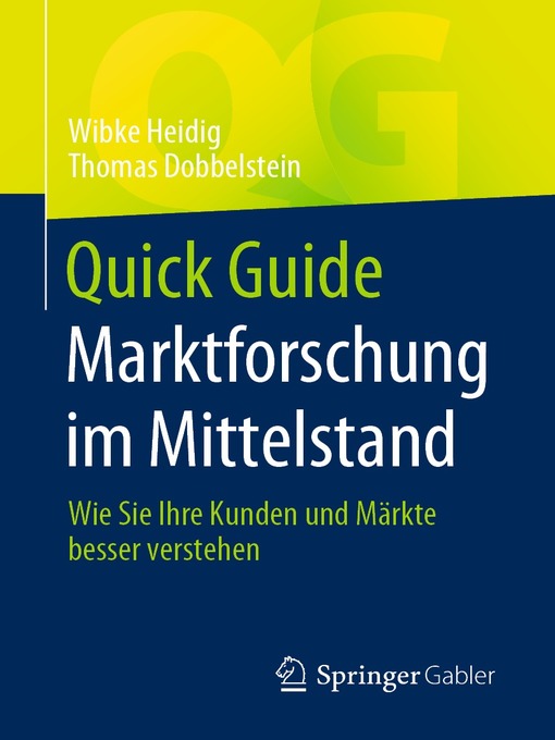 Title details for Quick Guide Marktforschung im Mittelstand by Wibke Heidig - Available